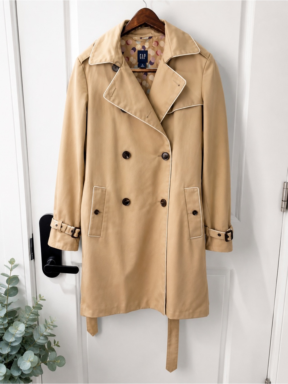 GAP Beige Double-Breasted Trench Coat